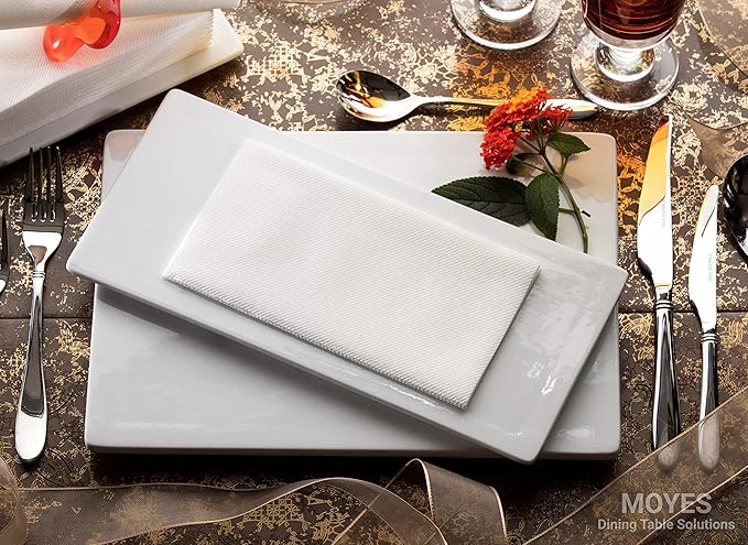 50 Count Disposable Hand Towels for Bathroom - Paper Guest Towels White Dinner Napkins, Linen Feel Guest Napkins Events Parties 16"x16"