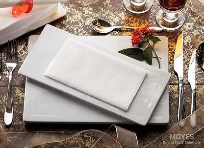 50 Count Disposable Hand Towels for Bathroom - Paper Guest Towels White Dinner Napkins, Linen Feel Guest Napkins Events Parties 16"x16"