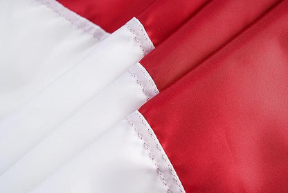 FRF FLAG American Flag Bunting 1.5x3 Ft (4 PCS), Embroidered Patriotic Bunting Flags, 4th of july Decorations Outdoor, with 3 Brass Grommets