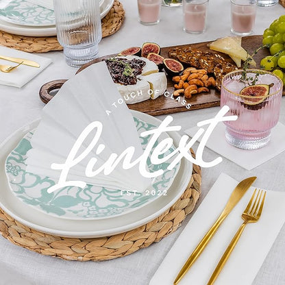 200 Linen-Feel Lunch Napkins - Disposable Cloth-Like Luncheon Paper Napkins, Made In USA - Soft and Absorbent Cloth-Like Napkins For Kitchen, Parties, Weddings, Dinners or Events (Pack of 200)