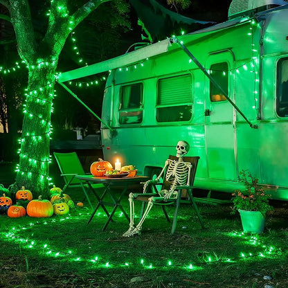 JMEXSUSS 200 LED Christmas Lights Outdoor, 66ft Connectable Green String Lights Plug in, 8 Modes Waterproof Green Christmas Lights for Outside Indoor Yard St Patrick's Day Tree Halloween Xmas Decor