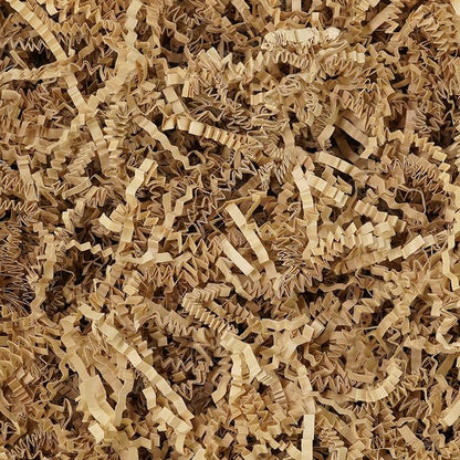 Bobobag - 1LB Crinkle Cut Paper Shred Filler Recyclable Gift Wrap Confetti Raffia Grass Shred Paper for Easter Baskets Filler Creative Eggs Decor (Brown)