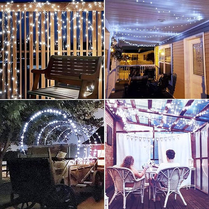 Joomer Fairy String Lights 33FT 100 LEDs Plug in Fairy Lights Indoor Copper Wire String Light DIY for Bedroom, Parties, Wedding, Christmas, Outdoor, Indoor Decoration (White, Non-Connectable)
