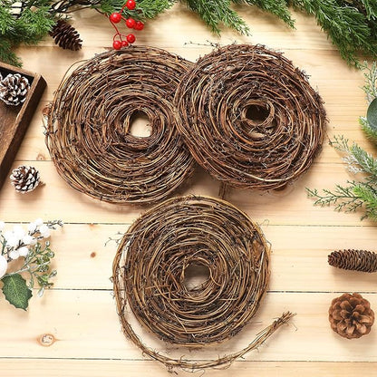 Janinka 12 Pcs Grapevine Garland Natural Grape Vine Wreath for Crafts DIY Twig Garland Rattan Hanging Vine Wreath for Wedding Christmas House Holiday Door Vase Wall Home Decor