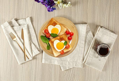Cloth Napkins Reusable Natural Cloth Dinner Napkins Set of 12 Cotton Flax Fabric Oversized 20x20 Inches Cloth Napkins for Events Parties Weddings Washable Cocktail Napkins Thanksgiving Decor