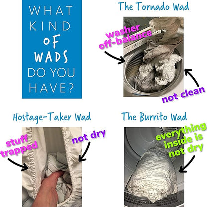 Wad-Free Bed Sheet Detangler Reduces Laundry Tangles - As Seen on Shark Tank, Made in USA