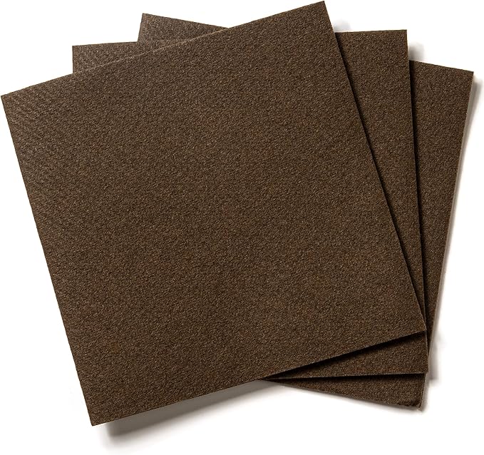 AH AMERICAN HOMESTEAD Paper Cocktail Napkins - Linen-Like Disposable Beverage Bar Napkins 4.75" x 4.75" - Bulk Square Napkins - Ideal for Party or Wedding (Dark Brown -100 Count)