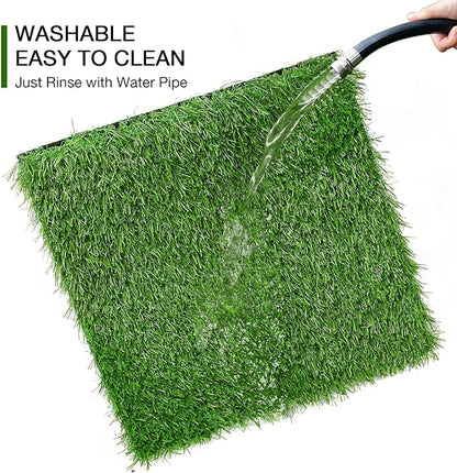 XLX TURF 12"X12" Artificial Grass Table Placemats 4 Pack - Green Christmas Football Tabletop Centerpiece Decor Golf Theme Party, Birthday, Baby Shower Wedding Holiday Fake Turf Square