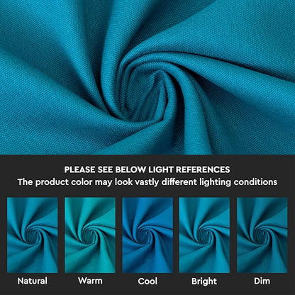 Encasa XO Azul Blue Cloth Napkins Set of 12, 17"x17" | Solid Color Cotton Dinner Napkins | Washable & Reusable Napkins for Dining Table Fall Decoration, Holiday & Christmas Festivals