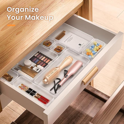 【Military Grade】A-LuGei Drawer Organizer, 【𝟱𝗦𝗶𝘇𝗲】 Makeup organizer, 【Holds 177 Items】 Bathroom Organizers and Storage, Organization and Storage, Desk Drawer Organizer for Bathroom Vanity
