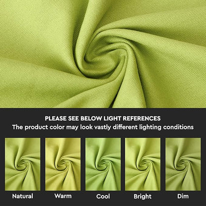 Encasa XO Lime Green Cloth Napkins Set of 12, 17"x17" | Solid Color Cotton Dinner Napkins | Washable & Reusable Napkins for Dining Table Fall Decoration, Holiday & Christmas Festivals