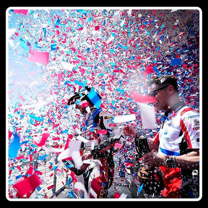 Ultimate Confetti, Biodegradable Confetti Red, White & Blue - Rectangular Fluttering Tissue Paper Confetti for Cannon and Launcher use – Wedding Confeti, Parties and Live Events - 1 lb, 16 oz