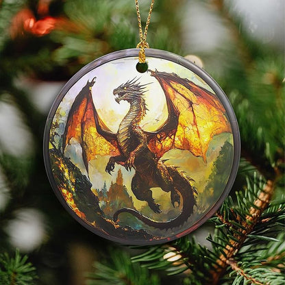 Flying Dragon Christmas Ornament 2025 Christmas Ornament Holidays Ornaments Christmas Tree Ornaments Hanging Accessories Navidad decoracion Xmas Dragon Lovers Gifts Ideas for Indoor Outdoor Decor