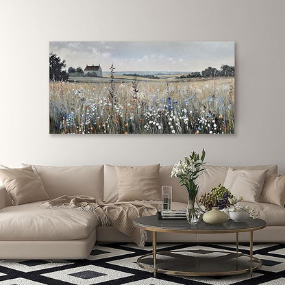 Glvzygy Canvas Wall Art Vintage Decor Artwork Classical Oil Painting Canvas Prints Vintage Landscape Wall Art Suitable for Living Room Bedroom and Office Home Decor Painting 24"x48"