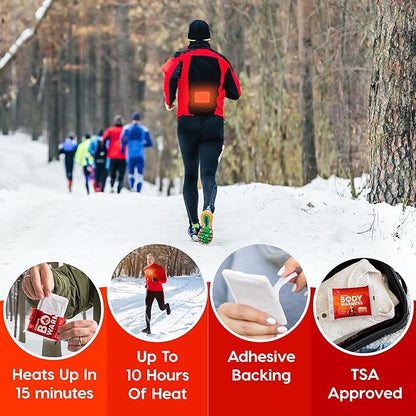 IRIS USA Hand Warmers, Regular/Large/Jumbo, 30/60 Individual Warmers, Regular/Adhesive Body Warmers Up to 10/12/18 Hours Disposable Handwarmer Bulk for Hot Hands Feet Chest Back, TSA-Approved, Camping
