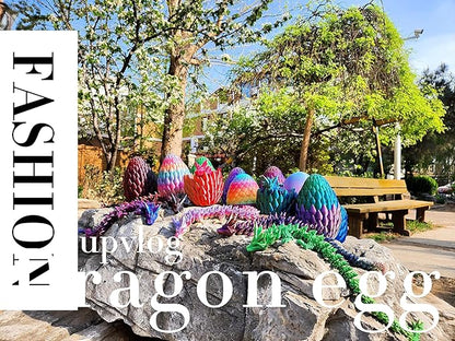 15inch 3D Printed Dragon Eggs Fidget Toys,Mystery Crystal Dragon Egg for Easter Basket Stuffers, Easter Toys & Decor – Unique Easter Basket Essentials for Kids & Collectors