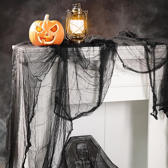197" x 85" Halloween Creepy Cloth - Halloween Spooky Fabric Cloth - Scary Gauze Blood Creepy Cloth for Haunted House Halloween Party Yard Wall Doorway Outdoors Decoration