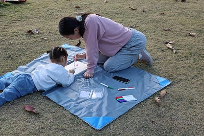 Orga'Neat Pocket Picnic Blanket, Sandproof Lightweight Pocket Camping Tarp, 55″x 39″ Foldable & Fits into Small Bag, Water Resistant Washable Quick Dry Compact Beach Mat for Outdoor Recreation