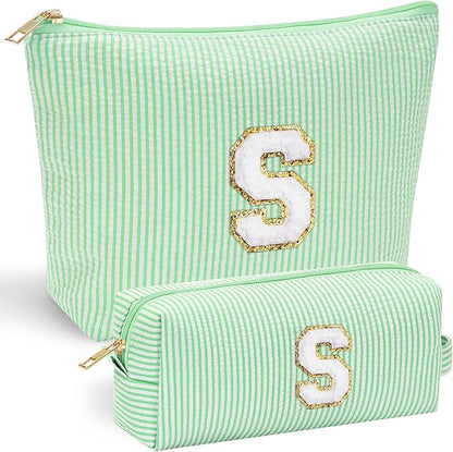YOOLIFE Christmas Gifts For Teenage Girls Stocking Stuffers For Teen Girls Initial Makeup Bag | Cosmetic Travel Toiletry Bag | 9 10 11 12 13 14 15 Years Old | Teen Girl Gifts Trendy Stuff S