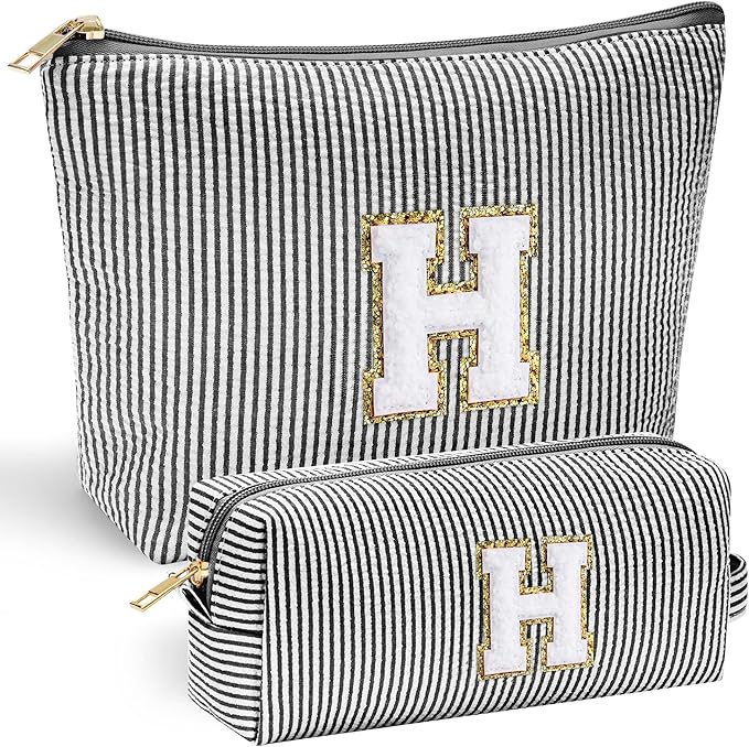 YOOLIFE Christmas Gifts For Teenage Girls Birthday Gift for Girls Makeup Bag Cosmetic Bag Teacher Gifts for 3 4 5 6 7 8 9 10 11 12 13 Year Old Girl Christmas Gift For Women Black H