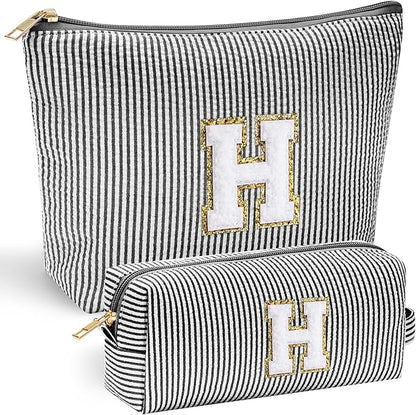 YOOLIFE Christmas Gifts For Teenage Girls Birthday Gift for Girls Makeup Bag Cosmetic Bag Teacher Gifts for 3 4 5 6 7 8 9 10 11 12 13 Year Old Girl Christmas Gift For Women Black H