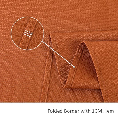maxmill 2 Pack Rectangle 52 x 70 Inch Rust Textured Tablecloth Waterproof Spillproof Wrinkle Free Fall Table Cloth, Kitchen Dining Tabletop Thanksgiving Decoration, Halloween Table Decoration