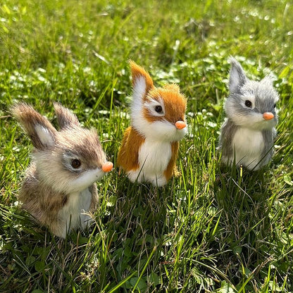 3 Realistic Mini Plush Bunnies - Lifelike Rabbit Figurines for Easter Decor, Spring Home Decoration, Dollhouse Props, Christmas Ornaments Little Rabbits