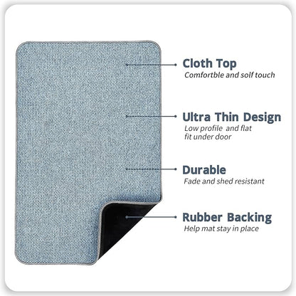 Bath Mat,Ultra Thin Bathroom Rugs,Rubber Bath Mats for Bathroom,No Slip Bath Rugs,Quick Dry,Machine Washable,Low Pile,Absorbent,Shower Outside,Sink,Home Decor Accessories.Blue,1'8"x2'8"(20x32inch)