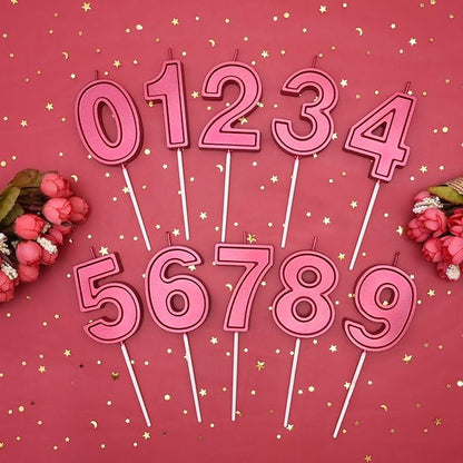 PHD CAKE 2.76 Inch Luxe Red 2 Number Birthday Candles, Red Number Candle, Cake Number Candles, Party Celebration