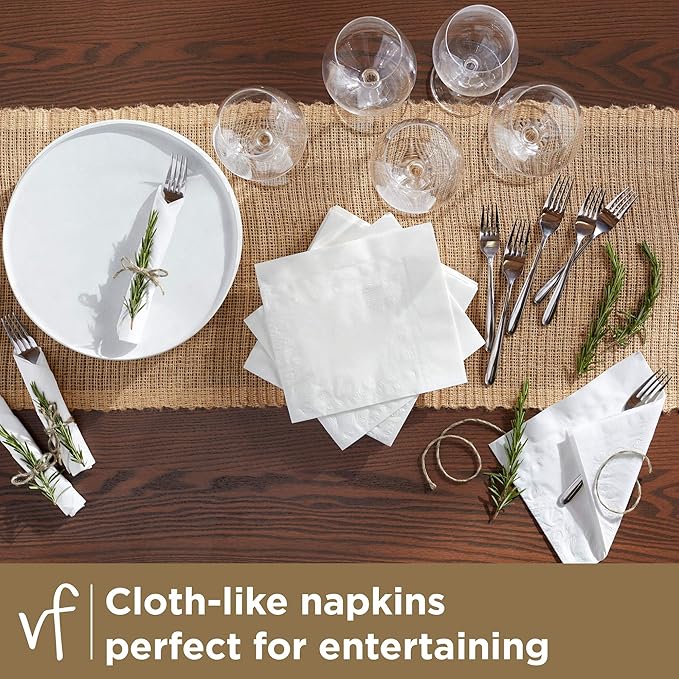 Vanity Fair Entertain Paper Napkins, 40 Count, Disposable Napkins Made For Entertaining And Events(Pack of 4)
