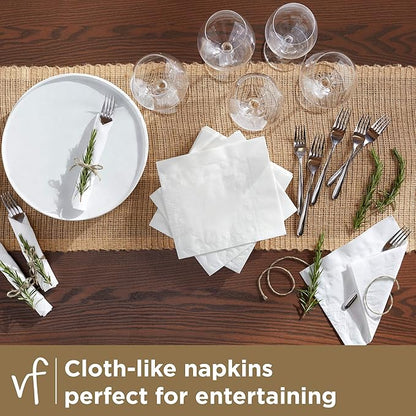 Vanity Fair Entertain Paper Napkins, 40 Count, Disposable Napkins Made For Entertaining And Events(Pack of 4)