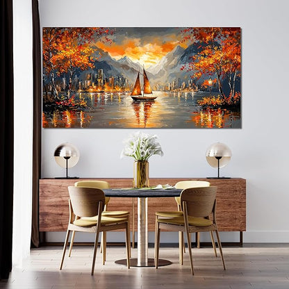 Canvas Wall Art Decor Wall Art Picture for Living Room Canvas Art Wall Decor Modern Landscape Wall Art Prints Large Coastal Wall Art Decorations Artwork for Walls Bedroom Office Home Decor 24" X 48"