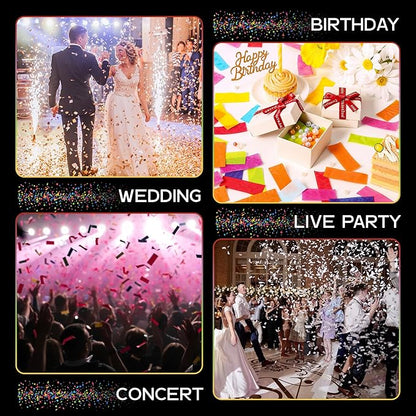 Ultimate Confetti, Multicolor Biodegradable Confetti - Rectangular Fluttering Tissue Paper Confetti for Cannon and Launcher use – Best for Gender Reveal, Parties, Concerts and Weddings - 20 lb, 320 oz