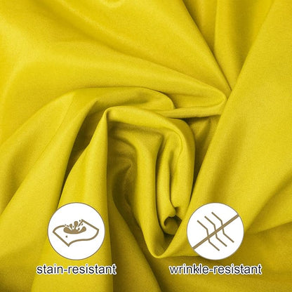 25pcs Polyester Cloth Napkins - 17 x 17 inch Yellow Washable Dinner Napkins with Hemmed Edges for Restaurant/Wedding/Hotel(25,Yellow)