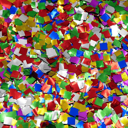 Ultimate Confetti, Fluttering Multicolor Mylar Shiny Foil Metallic Confetti Squares - Lightweight and Slow-Falling Party Confetti for Cannon and Launcher Use - Best for Celebrations - 1 lb, 16 oz