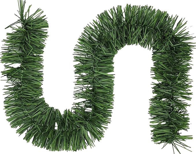50 Foot Garland for Christmas Decorations - Non-Lit Soft Green Holiday Decor for Outdoor or Indoor Use - Premium Quality Home Garden Artificial Greenery, or Wedding Party Decorations (4, 50 FT)