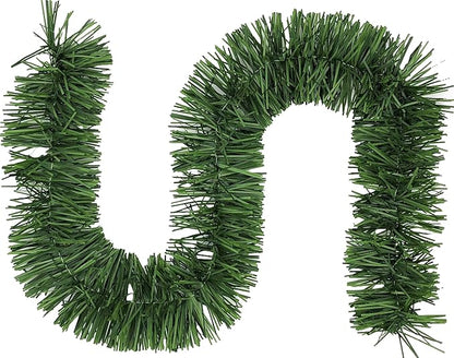 50 Foot Garland for Christmas Decorations - Non-Lit Soft Green Holiday Decor for Outdoor or Indoor Use - Premium Quality Home Garden Artificial Greenery, or Wedding Party Decorations (4, 50 FT)
