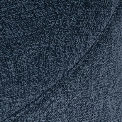 HomePop Round Storage Ottoman - Textured Navy