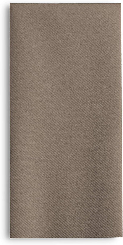 100 Linen-Feel Colored Paper Napkins - Decorative Cloth-Like Beige Dinner Napkins - Soft And Absorbent. For Kitchen, Party, Wedding, Bathroom Or Any Occasion. (Pack of 100)