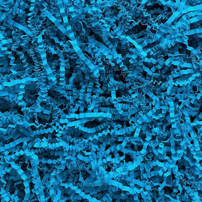 2 LB Blue Crinkle Cut Paper Shred Filler for Gift Baskets Easter Egg Grass Party Favors Stuffing