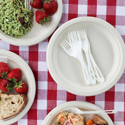 World Centric Compostable Fork 6.5" - Made from Plants and Minerals, TPLA - 1000 Pack