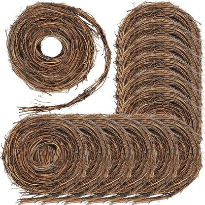Janinka 12 Pcs Grapevine Garland Natural Grape Vine Wreath for Crafts DIY Twig Garland Rattan Hanging Vine Wreath for Wedding Christmas House Holiday Door Vase Wall Home Decor
