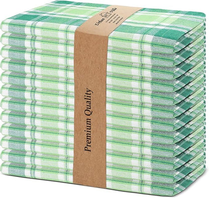 Urban Villa Cloth Napkins Set of 12 20x20 Inches 100% Cotton Napkins Cloth Washable Soft Durable Reusable Absorbent Table Dinner Napkins Cloth for Hotel Lunch Restaurant Weddings Parties- St Patrick