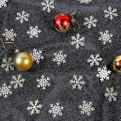200PC Silver Glitter Snowflake Confetti Winter Wonderland Baby Shower Decoration Winter Onederland Table Scatter Christmas Wedding Birthday Party Supplies