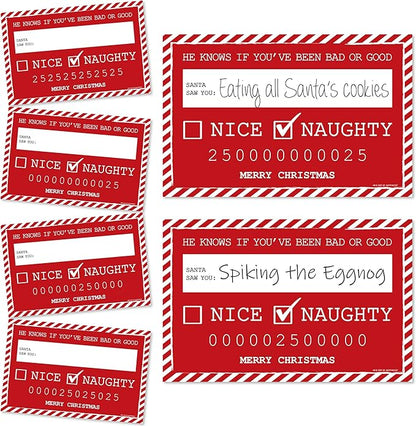 Big Dot of Happiness Santa's Naughty List Mug Shots - Christmas Party Photo Booth Props Party Mugshot Signs - 20 Count