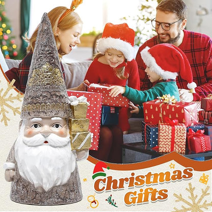 Leekung Gnome Statues for Christmas Decorations- Christmas Gnomes Figurines for Tabletop Shelf Fireplace Mantle Table Decor,Winter Retro Holiday Indoor Home Decorations,Xmas New Year Gifts for Women