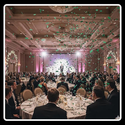 Ultimate Confetti, Rectangular Biodegradable Confetti – Dark Green Fluttering Tissue Paper Confetti for Cannon and Launcher use - Wedding Confeti, Birthday, Parties and Live Events - 1 lb, 16 oz
