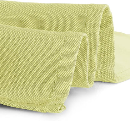 Gee Di Moda Cloth Napkins - 17 x 17 Inch Yellow Dinner Napkins - Set of 12 Soft & Absorbent Washable Fabric Cloth Table Napkins with Hemmed Edges for Hotel Restaurant, Holiday Parties & Wedding