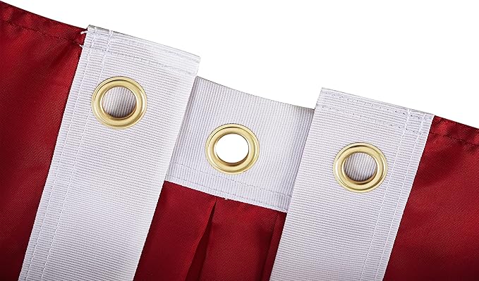 FRF FLAG American Flag Bunting 5x10 Ft, Embroidered Patriotic Bunting Flags, 4th of july Decorations Outdoor, with 4 Brass Grommets
