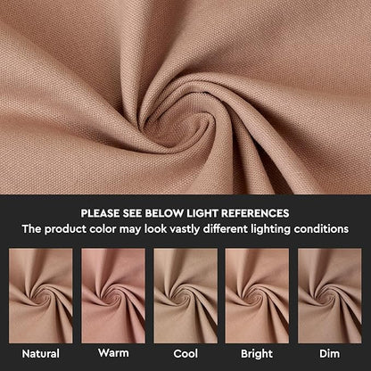 Encasa XO Tan Cloth Napkins Set of 6, 17"x17" | Solid Color Cotton Dinner Napkins | Washable & Reusable Napkins for Dining Table Fall Decoration, Holiday & Christmas Festivals